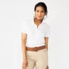 Women's Croft & Barrow® Essential Classic Pique Polo Shirt