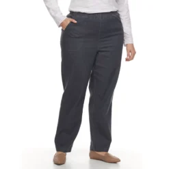 Plus Size Croft & Barrow® Pull-On Tapered-Leg Jeans
