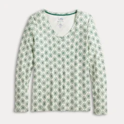 Women's Croft & Barrow® Essential Long Sleeve V-Neck Tee -Croft & Barrow Shop 3836996 ALT5