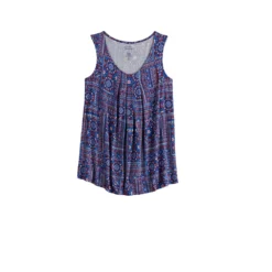 Women's Croft & Barrow® Print Pleated Tank -Croft & Barrow Shop 4777679 ALT5