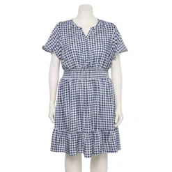 Plus Size Croft & Barrow® Smocked Waist Challis Dress