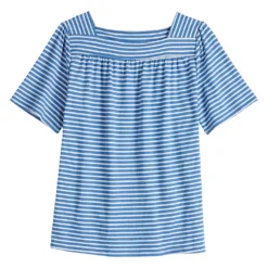 Women's Croft & Barrow® Squareneck Puff-Sleeve Top -Croft & Barrow Shop 5533229 ALT5