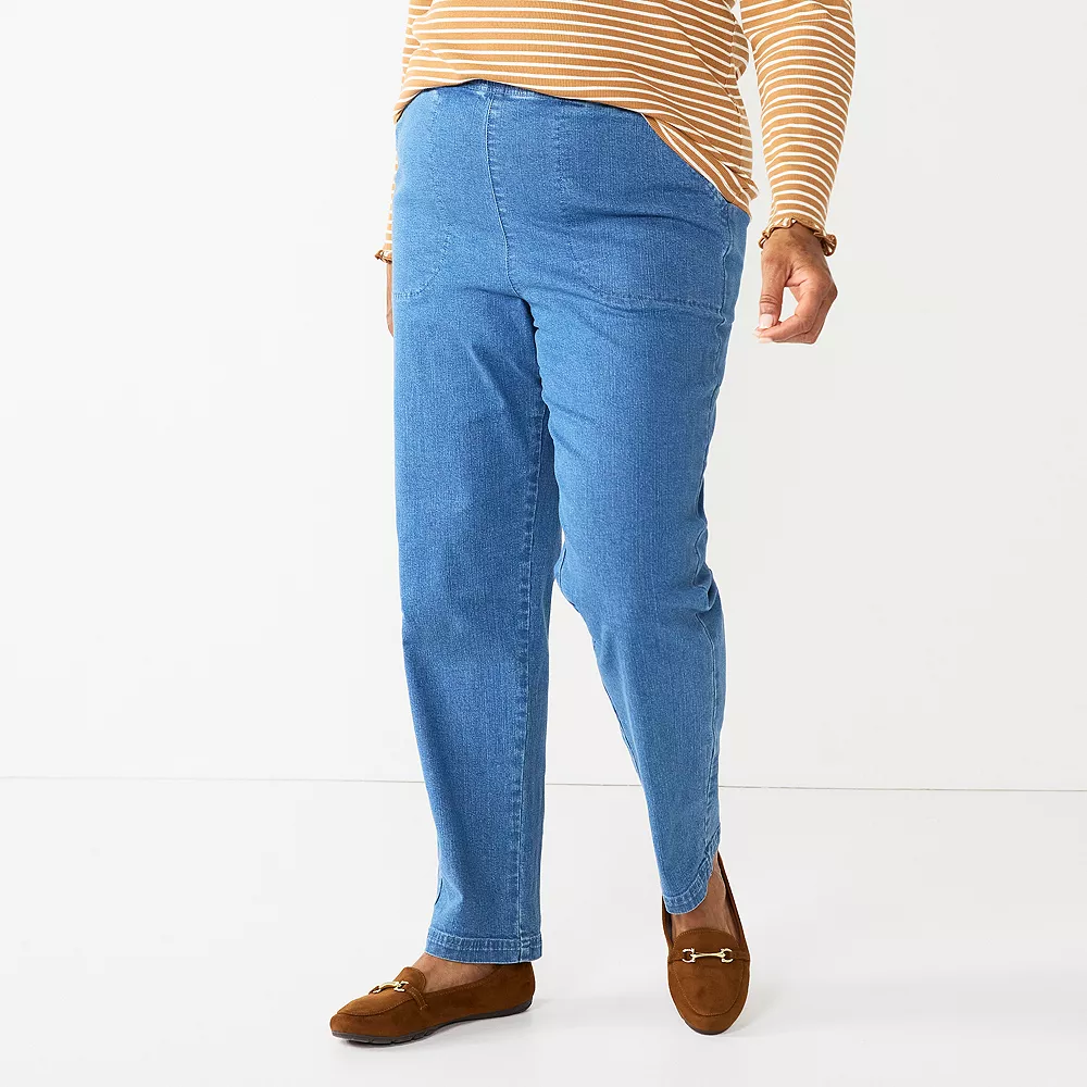 Plus Women's Croft & Barrow® Classic Pull-On Jeans 1 Plus Women's Croft & Barrow® Classic Pull-On Jeans