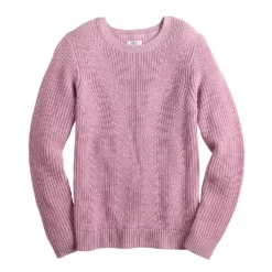 Women's Croft & Barrow® Crewneck Cable Sweater -Croft & Barrow Shop 5582065 ALT5