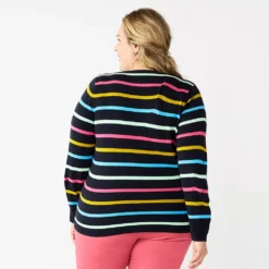 Plus Size Croft & Barrow® Extra Soft V-Neck Sweater -Croft & Barrow Shop 5587888 ALT