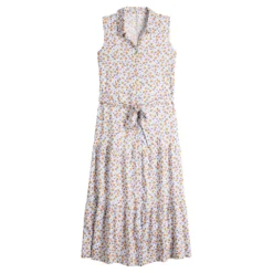 Women's Croft & Barrow® Sleeveless Maxi Shirtdress -Croft & Barrow Shop 5594894 ALT5