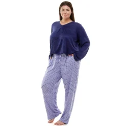 Plus Size Croft & Barrow® Whisperluxe Long Sleeve Pajama Top -Croft & Barrow Shop 5597046 ALT2