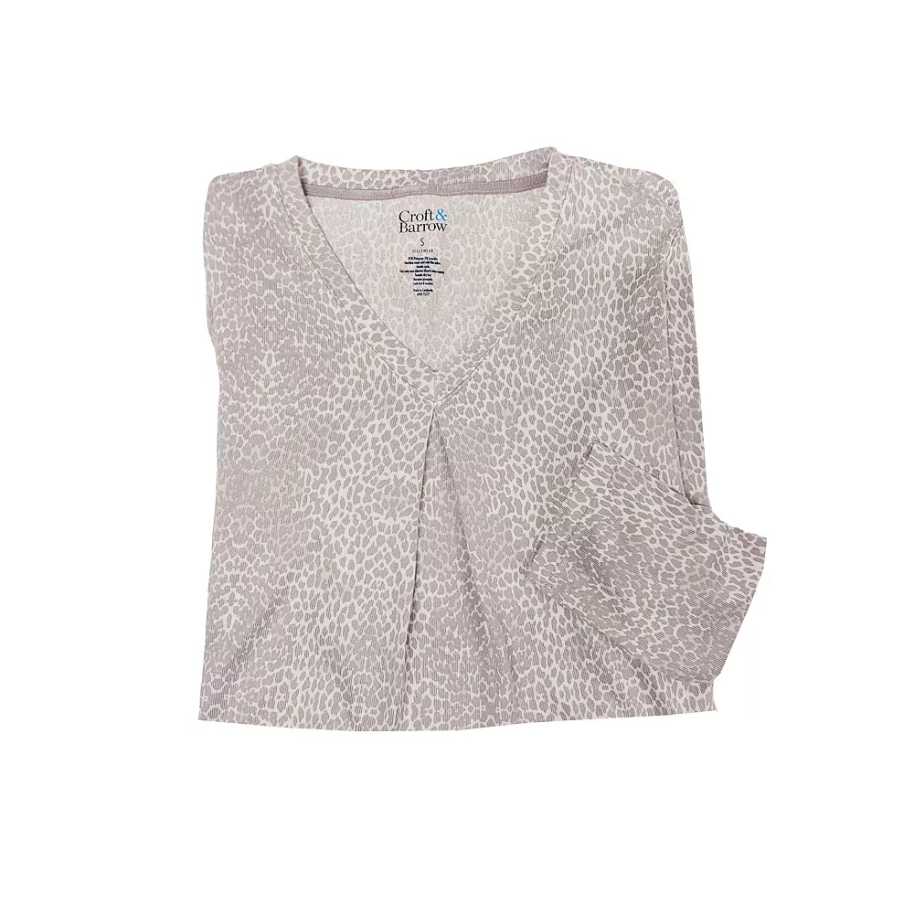 Women's Croft & Barrow® Whisperluxe Long Sleeve Sleepshirt 4 Women's Croft & Barrow® Whisperluxe Long Sleeve Sleepshirt - Image 4