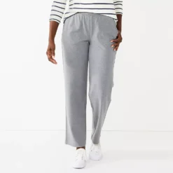 Women's Croft & Barrow® Knit Straight-Leg Pants