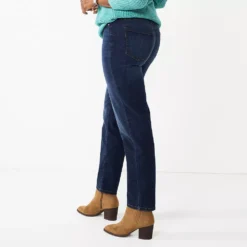 Women's Croft & Barrow® Sateen Straight Leg Jeans -Croft & Barrow Shop 5670337 ALT2