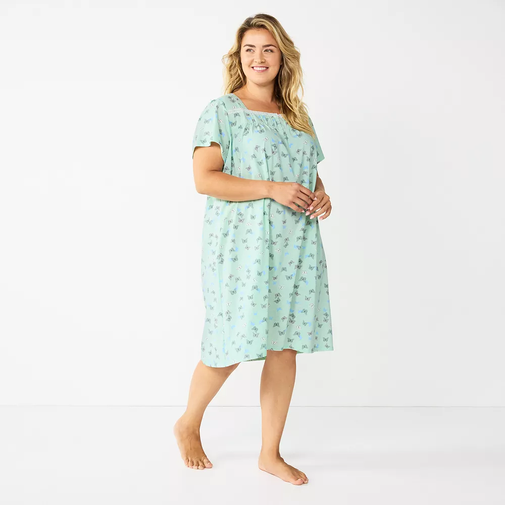 Plus Size Croft & Barrow® Short Sleeve Knit Nightgown 1 Plus Size Croft & Barrow® Short Sleeve Knit Nightgown