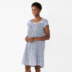 Petite Croft & Barrow® Short Sleeve Knit Nightgown