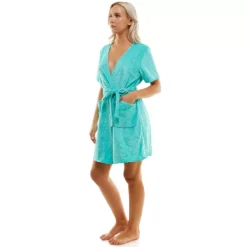 Women's Croft & Barrow® Short Sleeve Terry Wrap Robe -Croft & Barrow Shop 5796057 ALT2