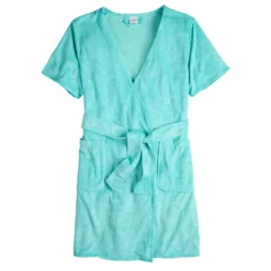 Women's Croft & Barrow® Short Sleeve Terry Wrap Robe -Croft & Barrow Shop 5796057 ALT5