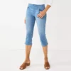 Petite Croft & Barrow® Pull-On Denim Capri