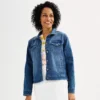 Women's Croft & Barrow® Button-Front Denim Jacket
