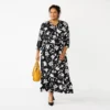 Plus Size Croft & Barrow® Ruffle Hem Maxi Dress