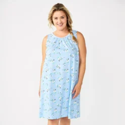 Plus Size Croft & Barrow® Sleeveless Cotton Nightgown