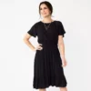 Women's Croft & Barrow® Flutter Sleeve Dress