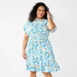 Plus Size Croft & Barrow® Flutter Sleeve Dress