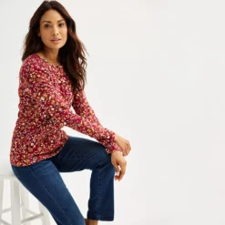 Women's Croft & Barrow® Essential Long-Sleeve Crewneck Tee -Croft & Barrow Shop 6264671 ALT